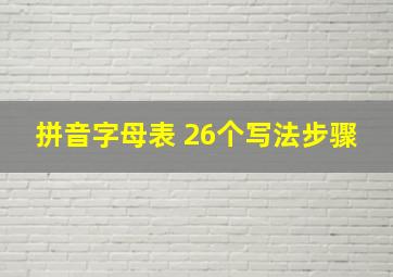 拼音字母表 26个写法步骤